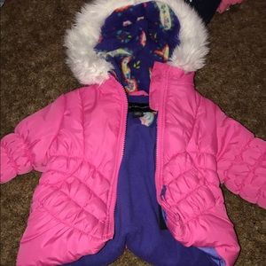 Pink and purple winter coat